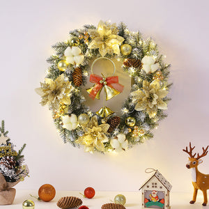 Weihnachts Kranz mit LED Lichtern Und Glocken