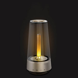 Drahtloser Bluetooth-Lautsprecher mit Flammen-Design und LED-Tischlampe
