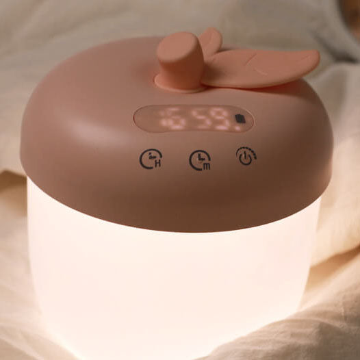 Moderner Apfel LED Wecker mit Nachtlicht