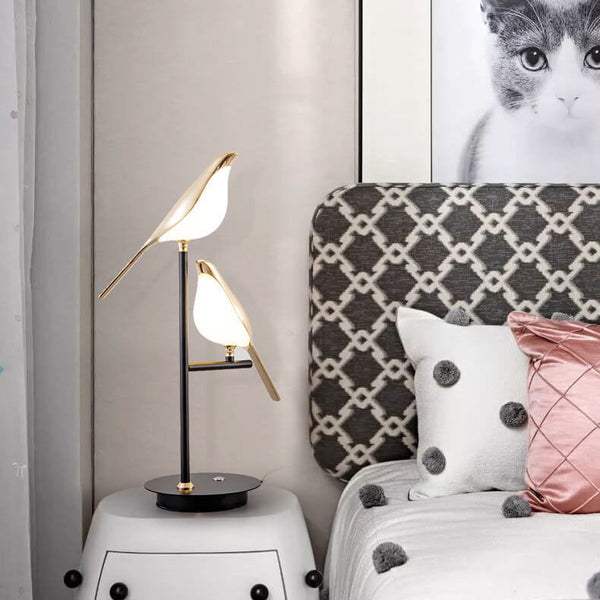 Von Vögeln Inspirierte Moderne Led-tischlampe