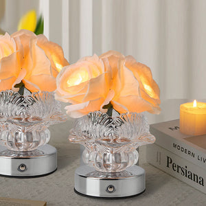 LED-Dekorative Rosenblüten-Tischlampe