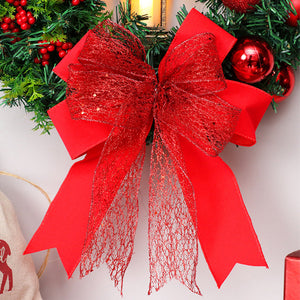 Rot Weihnachts Kranz mit LED Lichtern