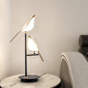 Von Vögeln Inspirierte Moderne Led-tischlampe