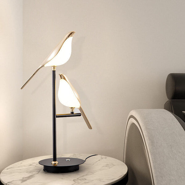 Von Vögeln Inspirierte Moderne Led-tischlampe