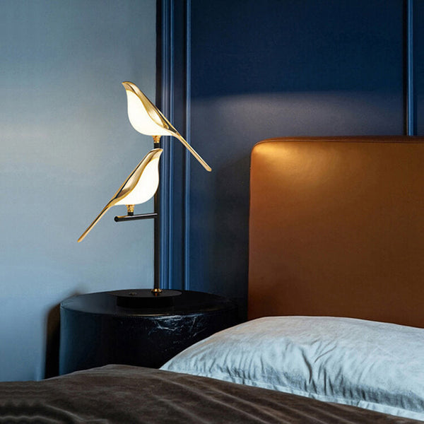 Von Vögeln Inspirierte Moderne Led-tischlampe