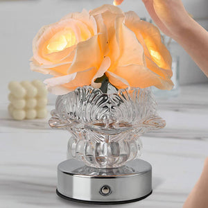 LED-Dekorative Rosenblüten-Tischlampe
