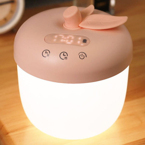 Moderner Apfel LED Wecker mit Nachtlicht