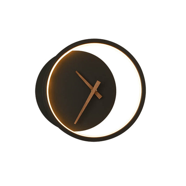 Moderne LED-Wanduhr im Monddesign