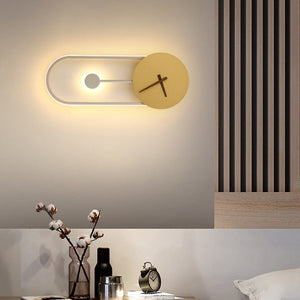 Moderne LED Pendel wanduhr