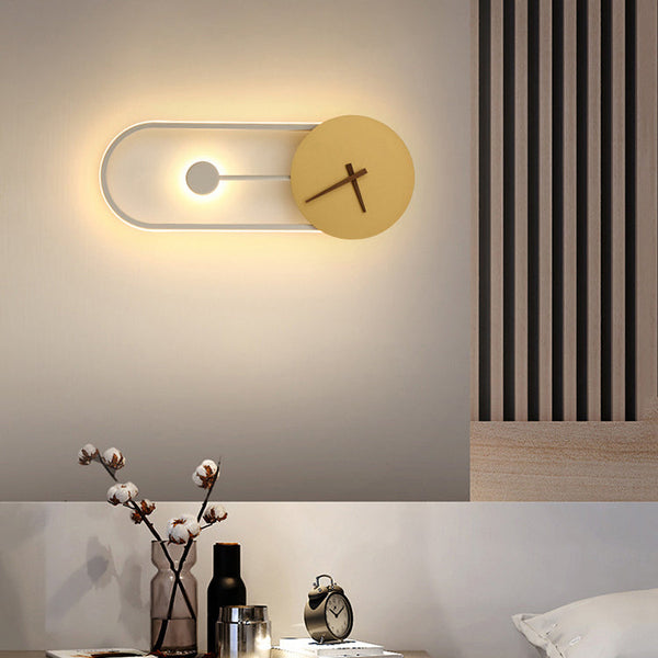 Moderne LED Pendel wanduhr