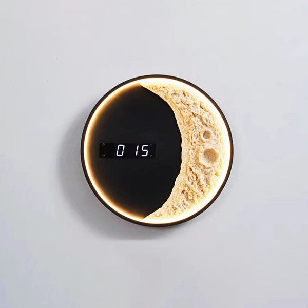 3D-Mondphasen-LED-Wanduhr
