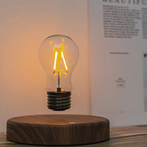 Kreative schwebende LED-Tischlampe aus Walnussholz