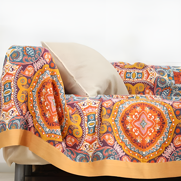 Mandala-Überwurf Decke mit Boho-Druck