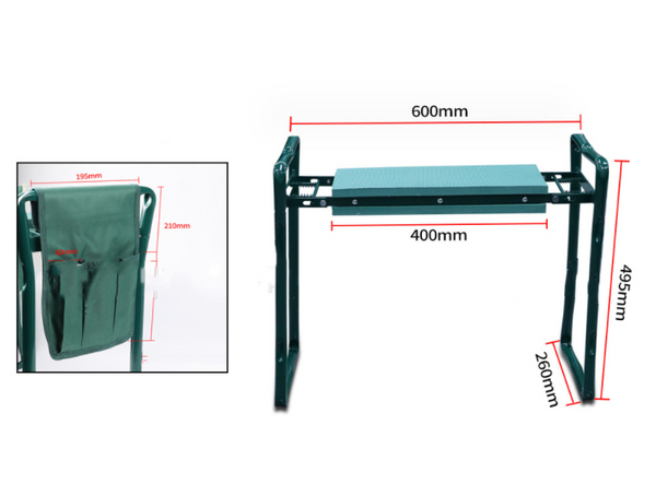 Zusammenklappbarer Gartenhocker mit Tasche