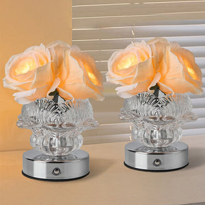LED-Dekorative Rosenblüten-Tischlampe