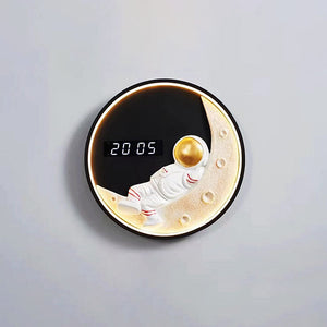 3D-Mondphasen-LED-Wanduhr