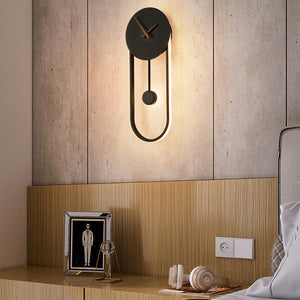Moderne LED Pendel wanduhr