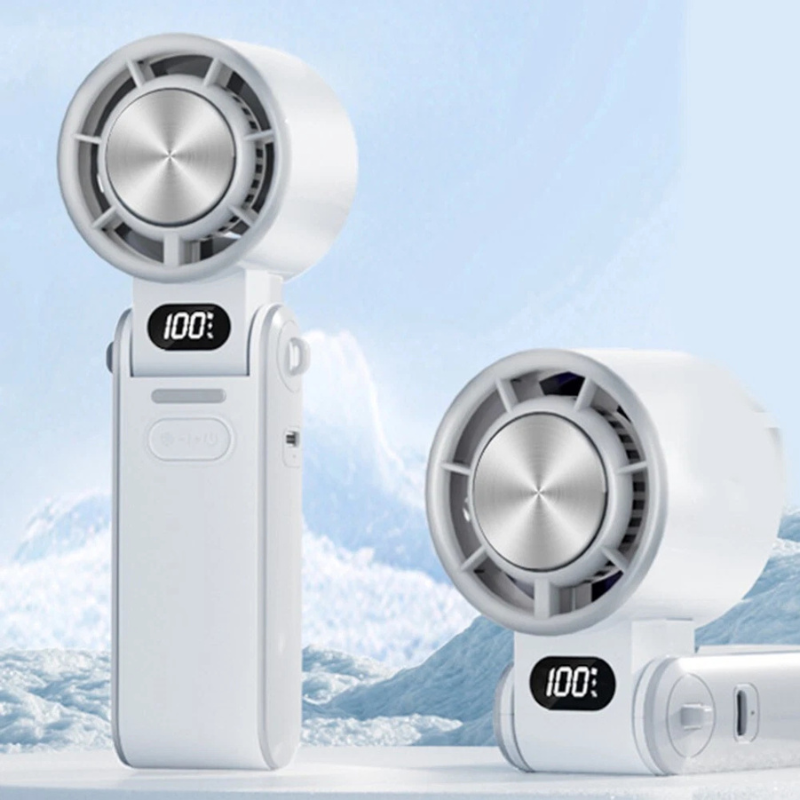 Wiederaufladbarer Mini-USB-Handventilator mit LED-Anzeige