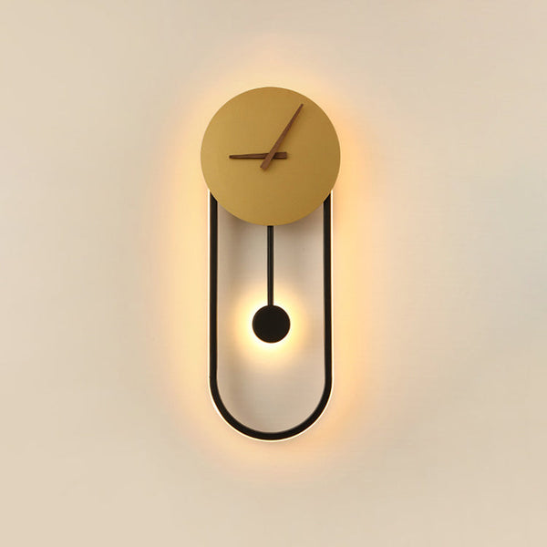 Moderne LED Pendel wanduhr