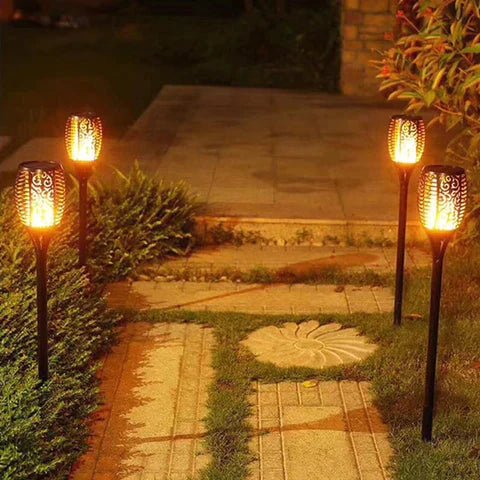 Solar Gartenlaterne mit Flammeneffekt für Draußen