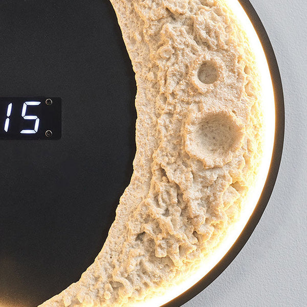 3D-Mondphasen-LED-Wanduhr