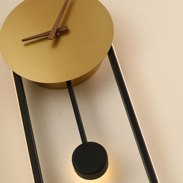 Moderne LED Pendel wanduhr