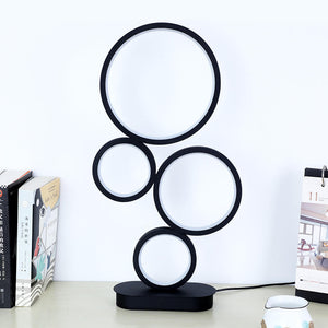 Minimalistische moderne LED-Tischlampe mit 4 Kreisen