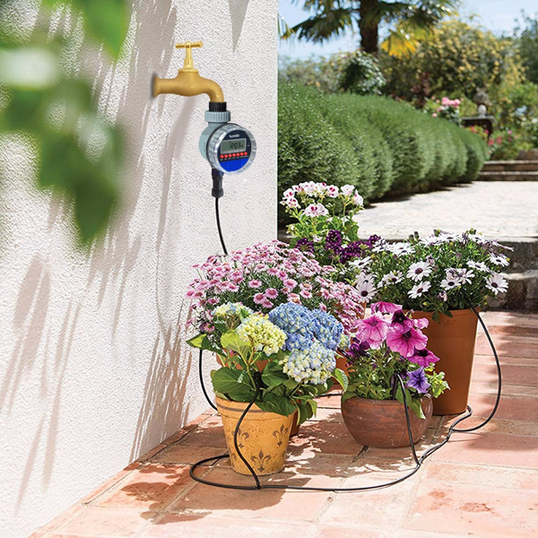 Automatischer Gartenbewässerungstimer mit LCD-Anzeige