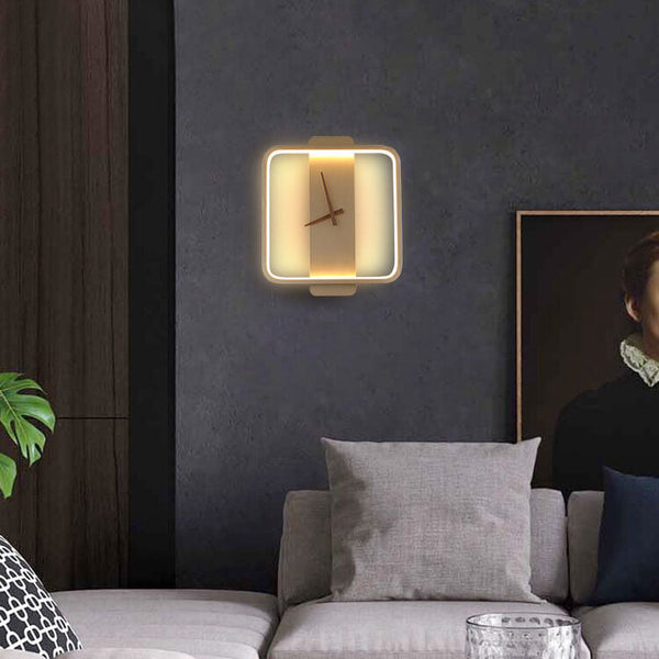 Moderne Minimalistisch Wanduhr mit LED-Beleuchtung