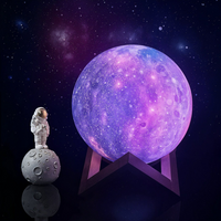 3D Galaxie Mond Wiederaufladbare LED-Tischlampe
