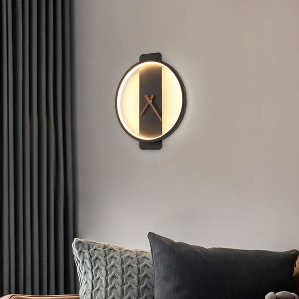 Moderne Minimalistisch Wanduhr mit LED-Beleuchtung