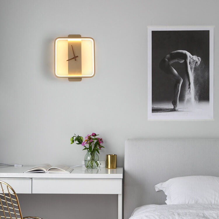 Moderne Minimalistisch Wanduhr mit LED-Beleuchtung