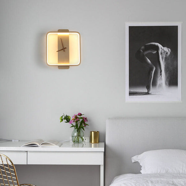 Moderne Minimalistisch Wanduhr mit LED-Beleuchtung