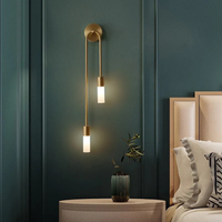 Moderne Luxus-Doppelpendel-LED-Wandleuchte