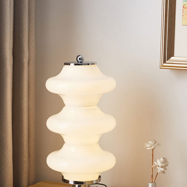 Moderne Led-tischlampe Im Wellen Design