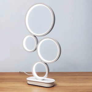 Minimalistische moderne LED-Tischlampe mit 4 Kreisen