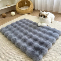 Flauschiger Teppich mit Blasenstruktur für Schlafzimmer