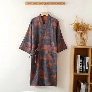 Bedruckter weicher Kimono-Bademantel