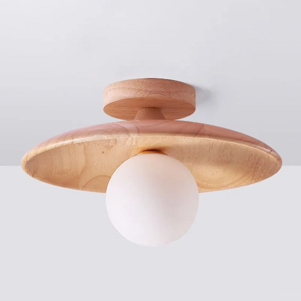 LED-Deckenleuchte aus Holz