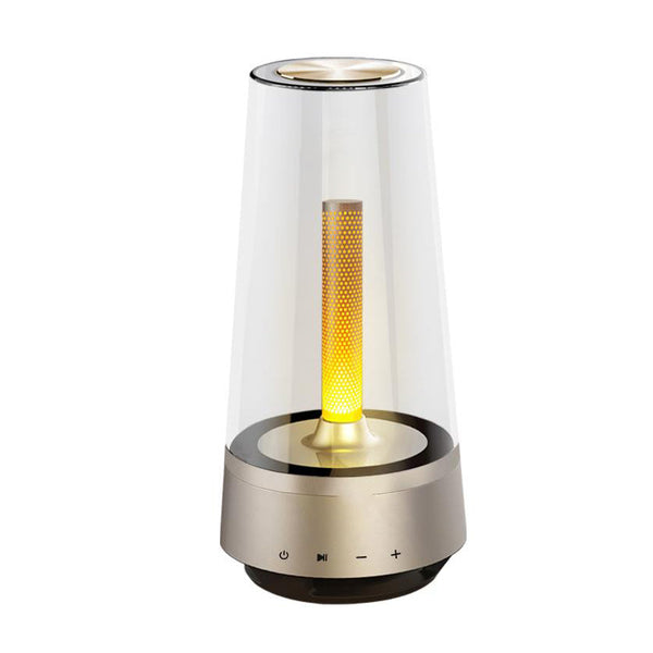 Drahtloser Bluetooth-Lautsprecher mit Flammen-Design und LED-Tischlampe