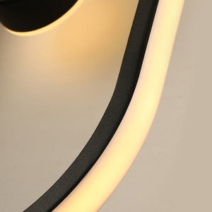 Moderne LED Pendel wanduhr