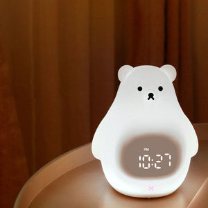 LED-Wecker mit Nachtlicht in Form eines Eisbären