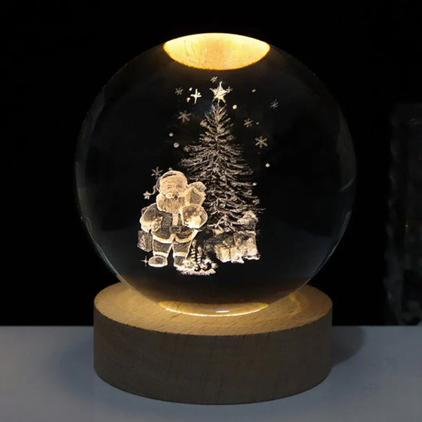 Festliche Weihnachts Kugel LED Nachtlicht