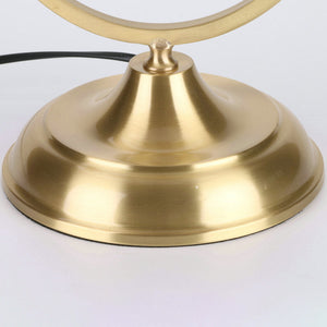 Retro-Tischlampe mit Rüschen und Uhr