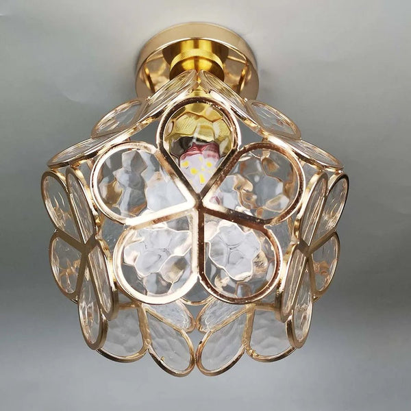 Variant image for Deko Deckenlampe mit Glasblumen für Wohnzimmer und Schlafzimmer-2