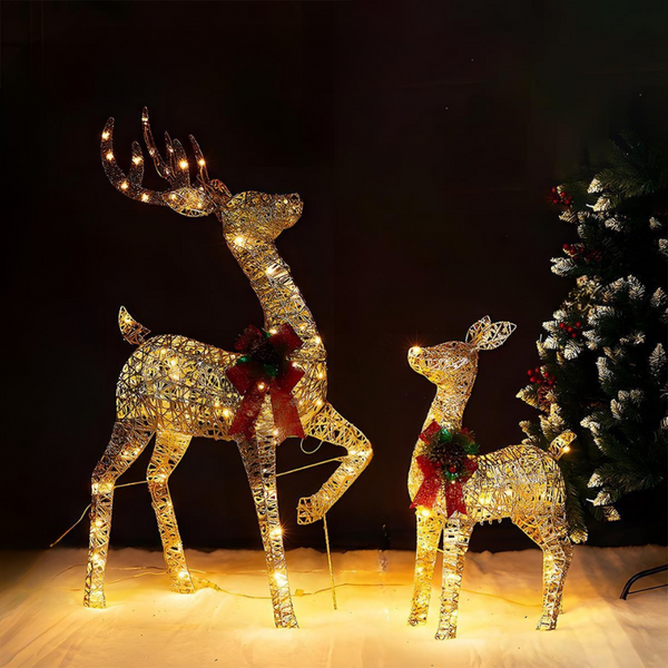 LED-Weihnachts-Rentier-Steckdekoration