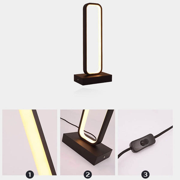 Minimalistische Moderne Rechteckige Led-tischlampe
