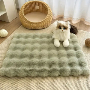 Flauschiger Teppich mit Blasenstruktur für Schlafzimmer