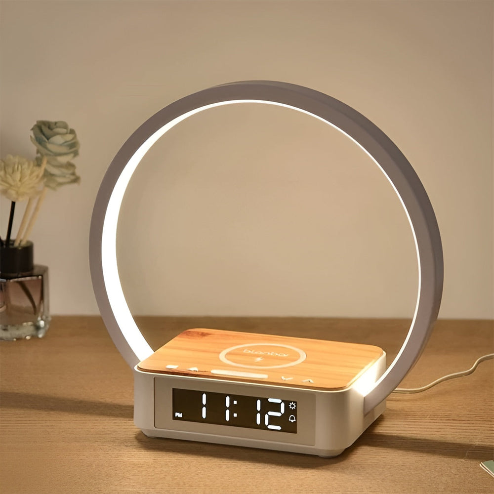 Intelligenter LED-Wecker mit kabellosem Ladegerät und LED lampe