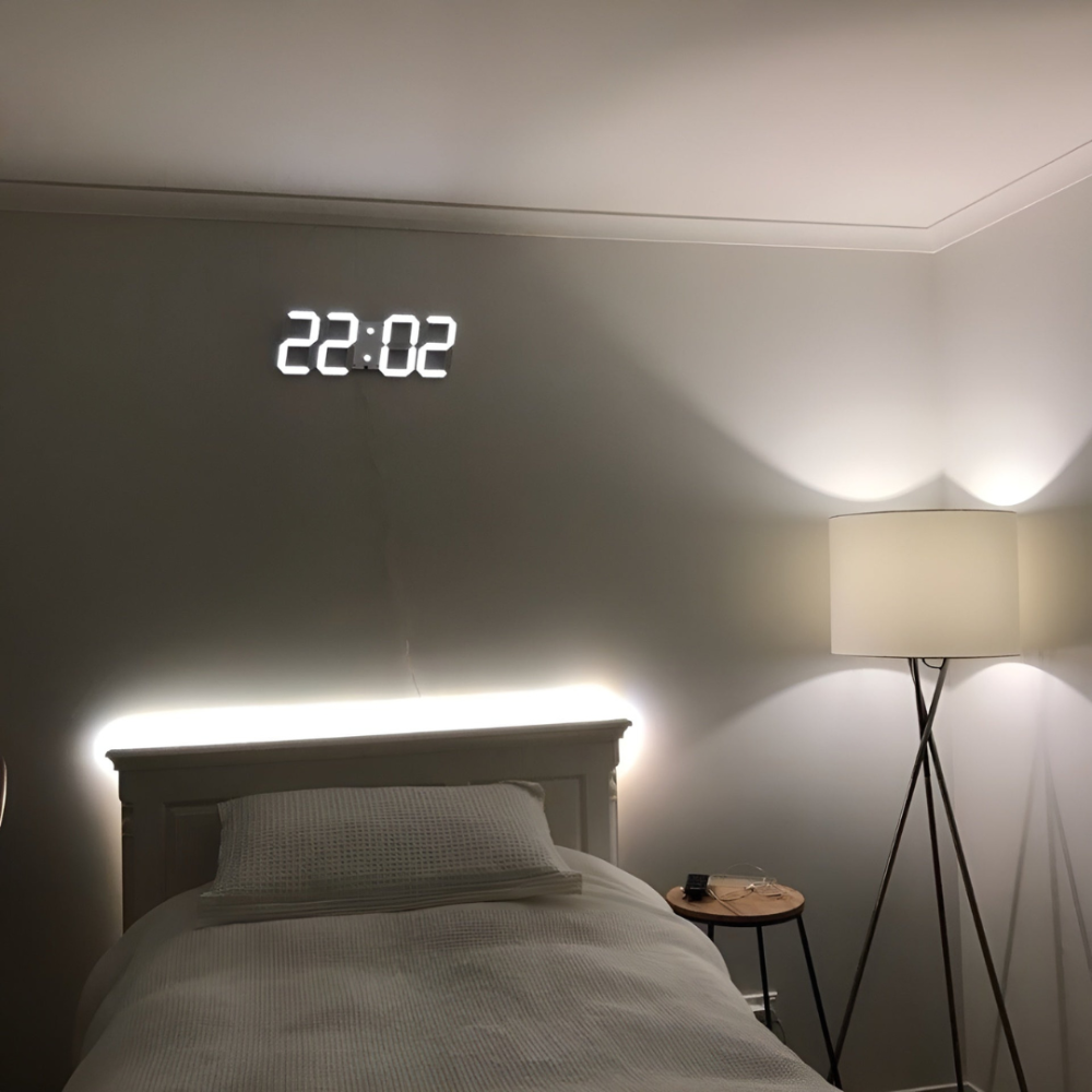 3D Moderne LED Digital Wanduhr